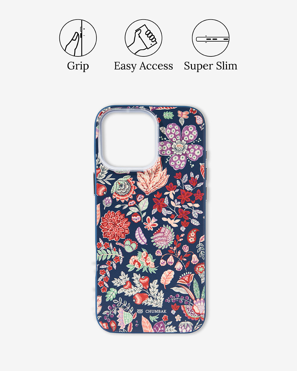 Phone Case Cover for iPhone 16 Pro Max - Batik Bloom