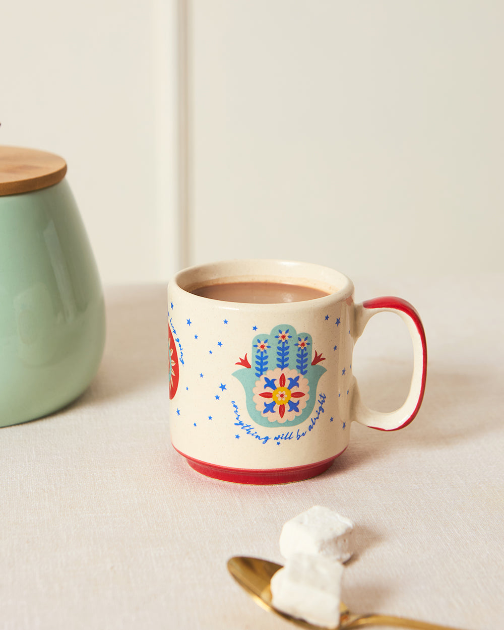 Holiday Hot Chocolate Mug - Hamsa