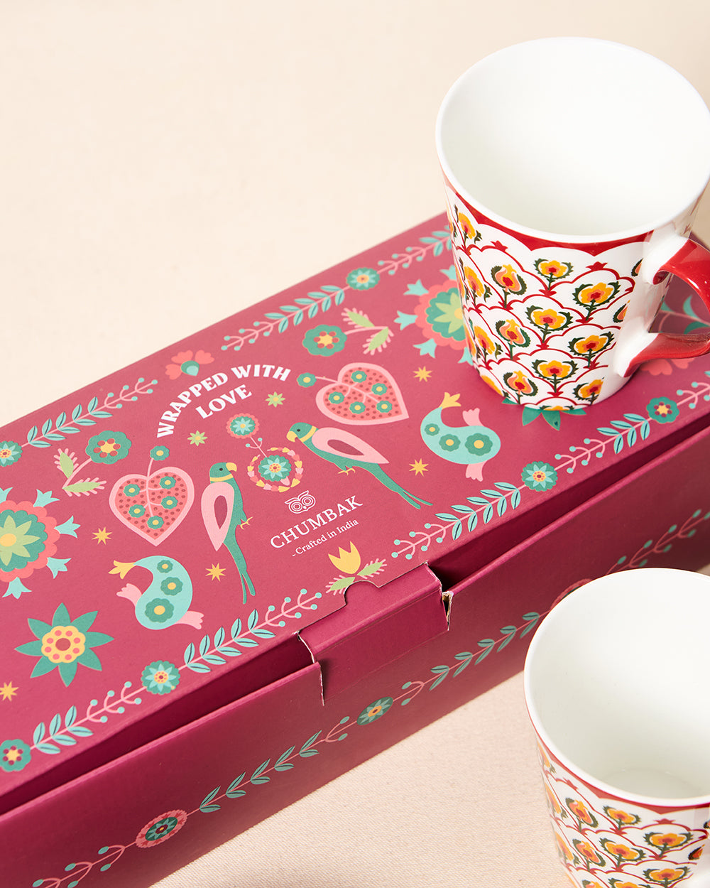 Suzani Bloom Tea Trio, Gift Set of 3 | Comes in a Gift Box