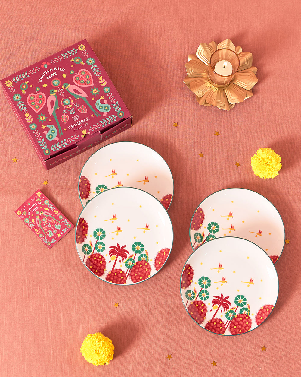 Saanjh Snack Plates Gift Set of 4