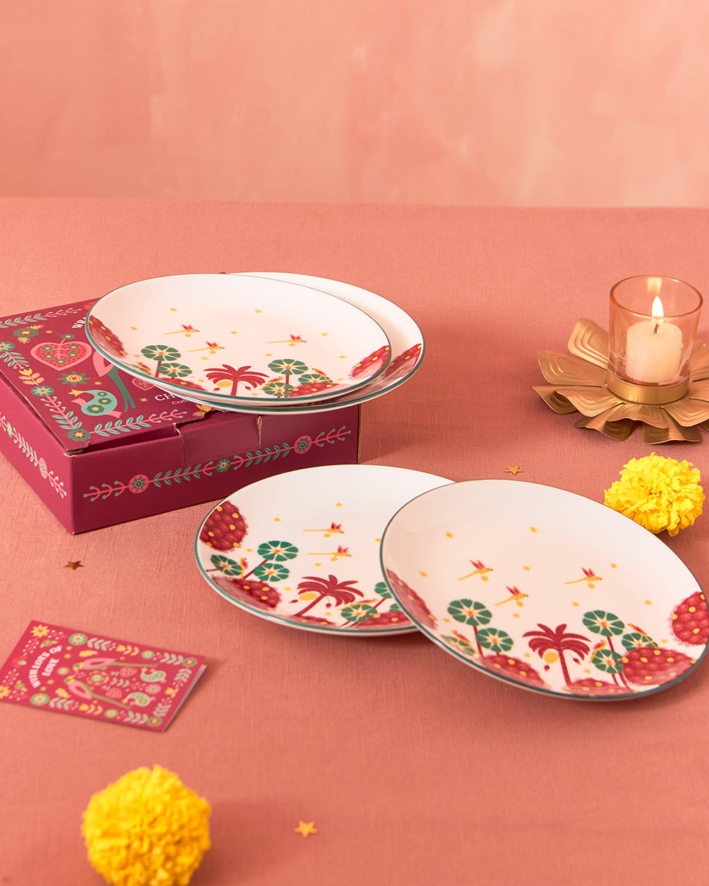 Saanjh Snack Plates Gift Set of 4