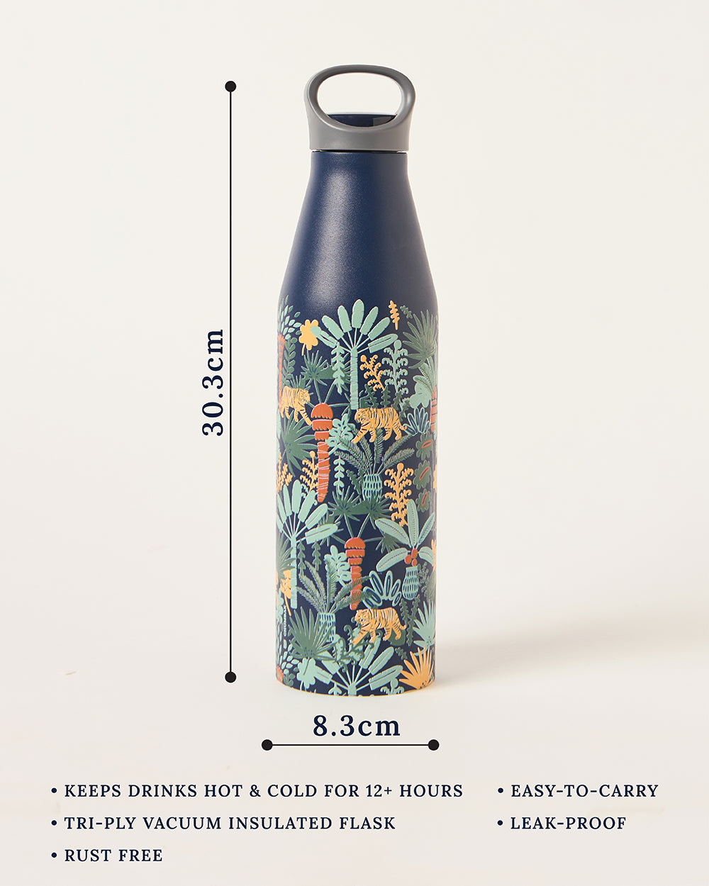 Midnight Jungle Thermos Bottle, 700ml