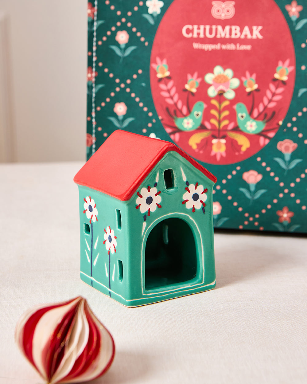 X'mas Cottage Tea-light Holder| Comes in a Gift Bag