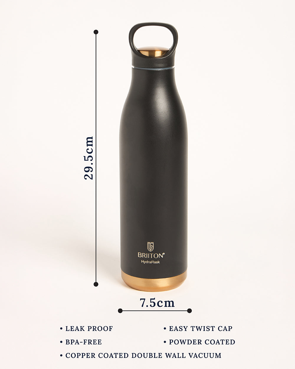 Spring Vacuum Bottle, 750 ml | Black