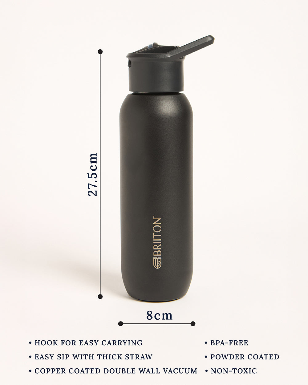 Christa Vacuum Bottle, 630 ml | Black