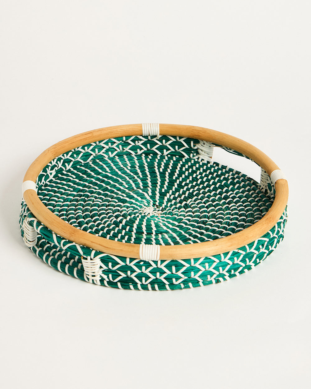 Bali Seagrass Tray, Green - 40 cm