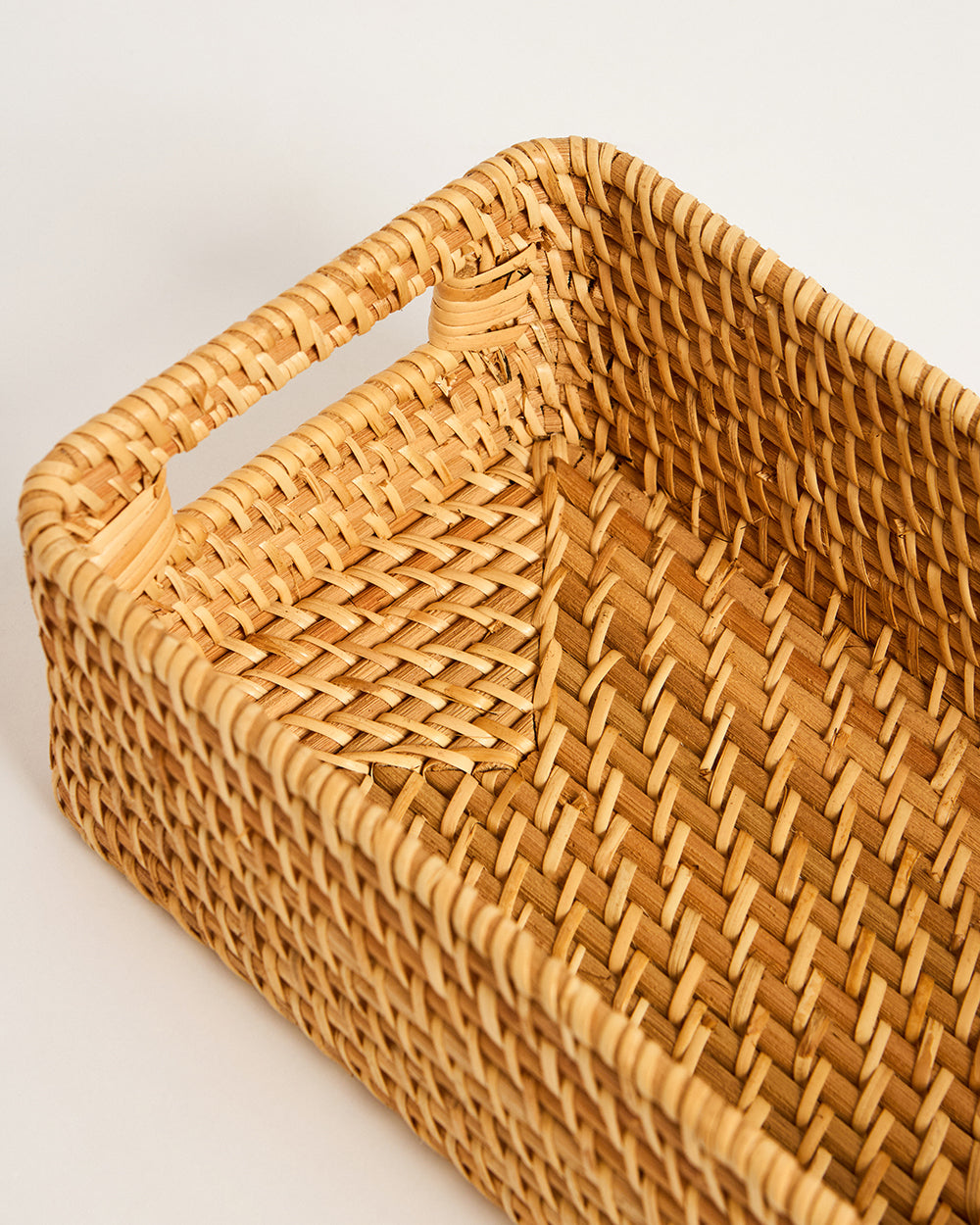 Bali Rattan Basket, Rectangular - 30 cm