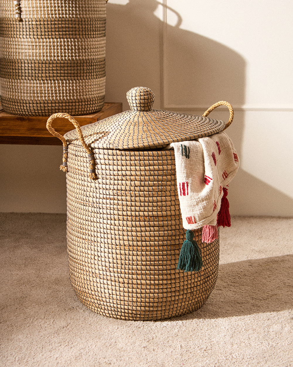 Bali Seagrass Laundry Basket - Large