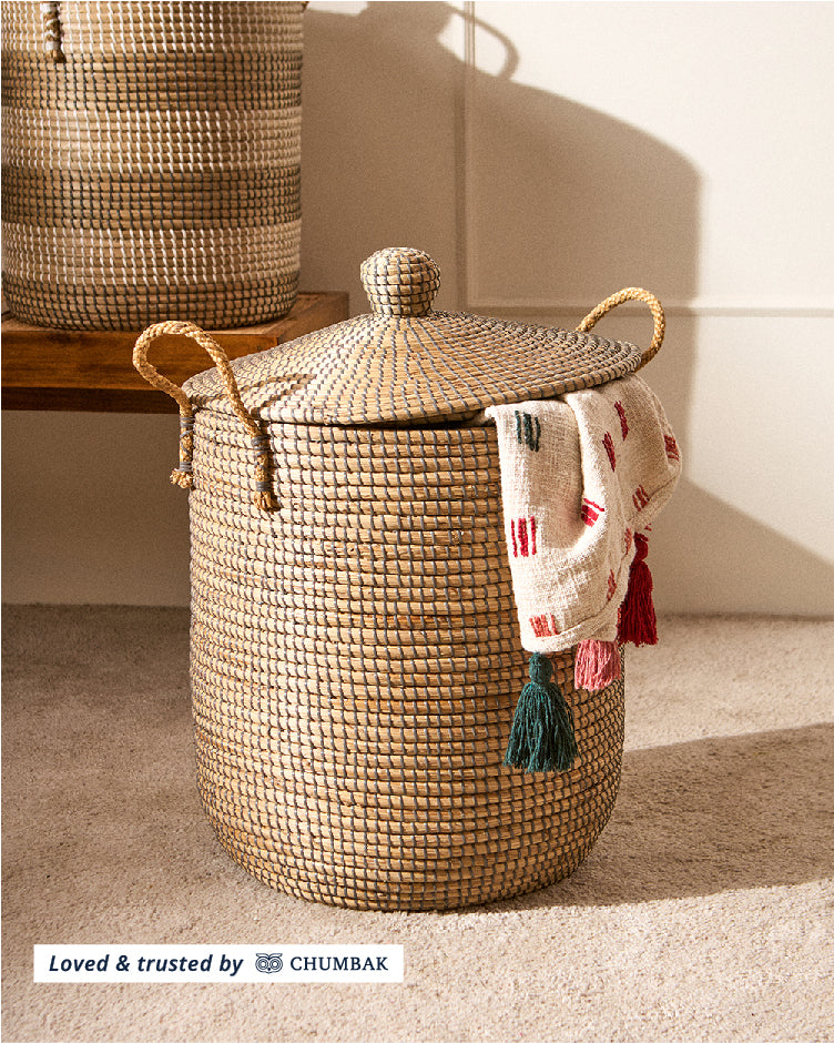 Bali Seagrass Laundry Basket - Large