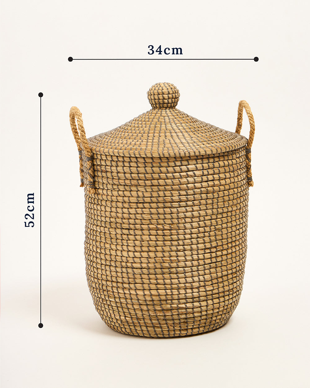 Bali Seagrass Laundry Basket - Medium