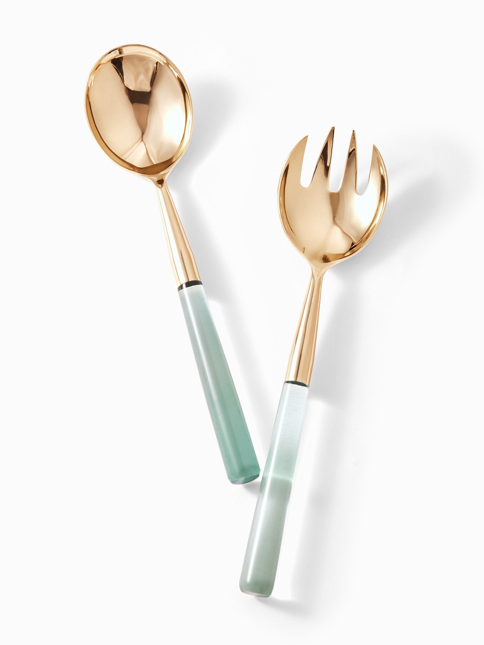 Gold & Acrylic Salad Servers