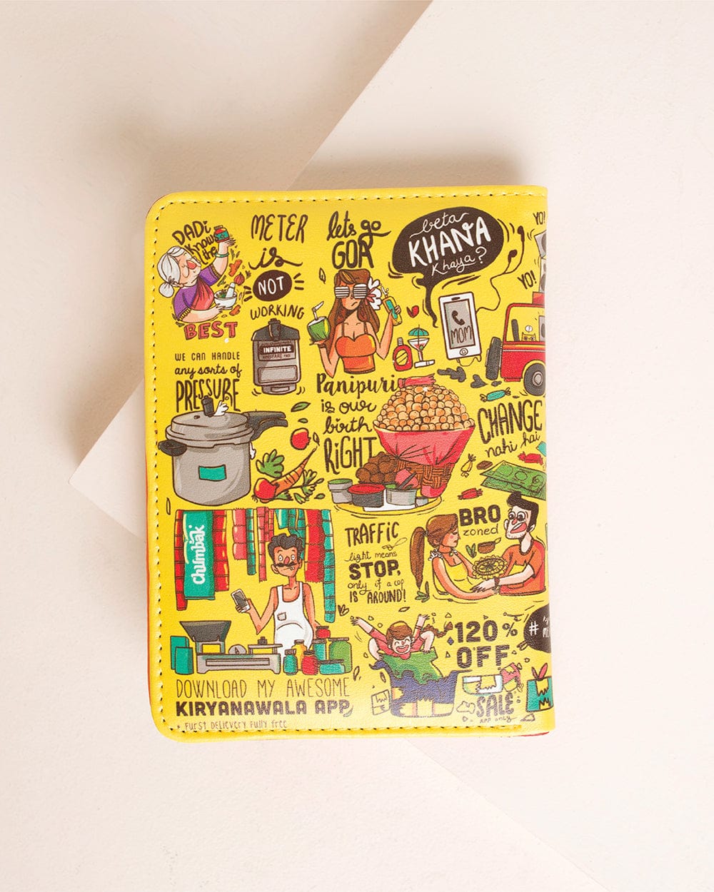 Chumbak Made In India Passport Holder - Yellow