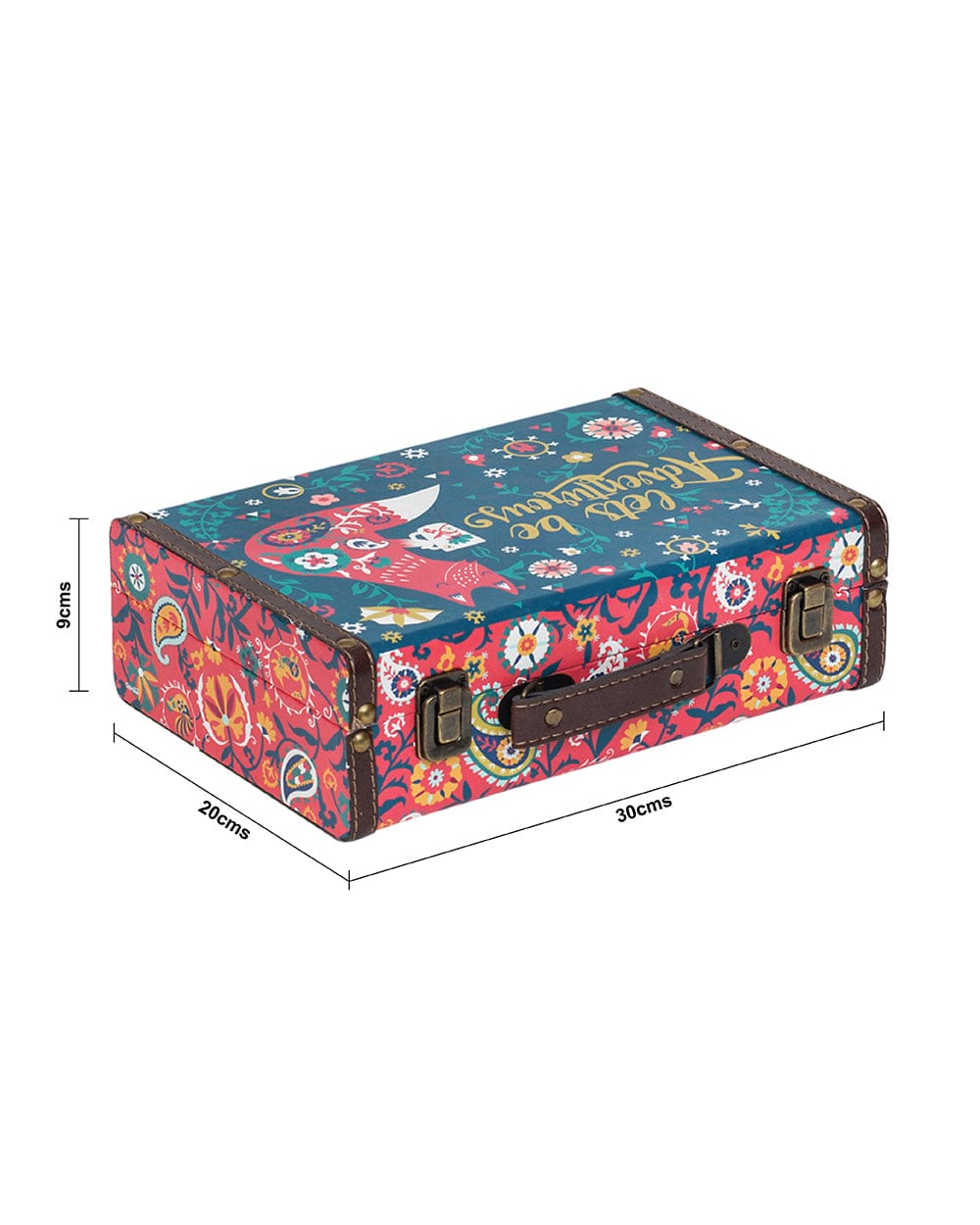 Chumbak Floral Fox Suitcase