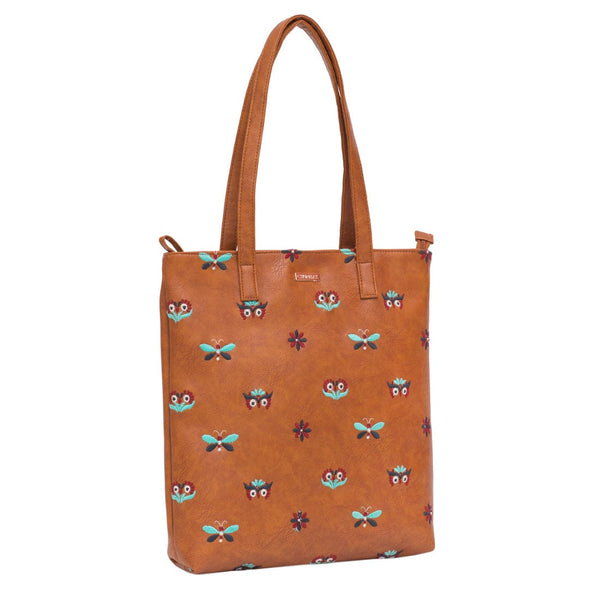 Embroidered Travel Patches Tote Bag - Olive