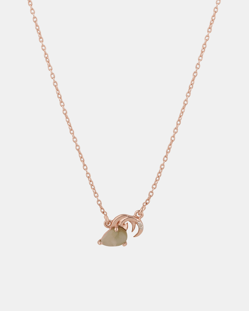 Chumbak Capricorn Zodiac Necklace- Cats Eye, Diamond