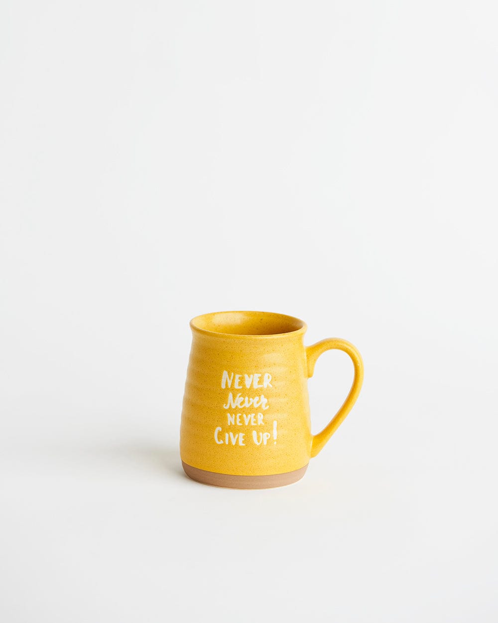 Chumbak Never Give Up Mug- Mustard