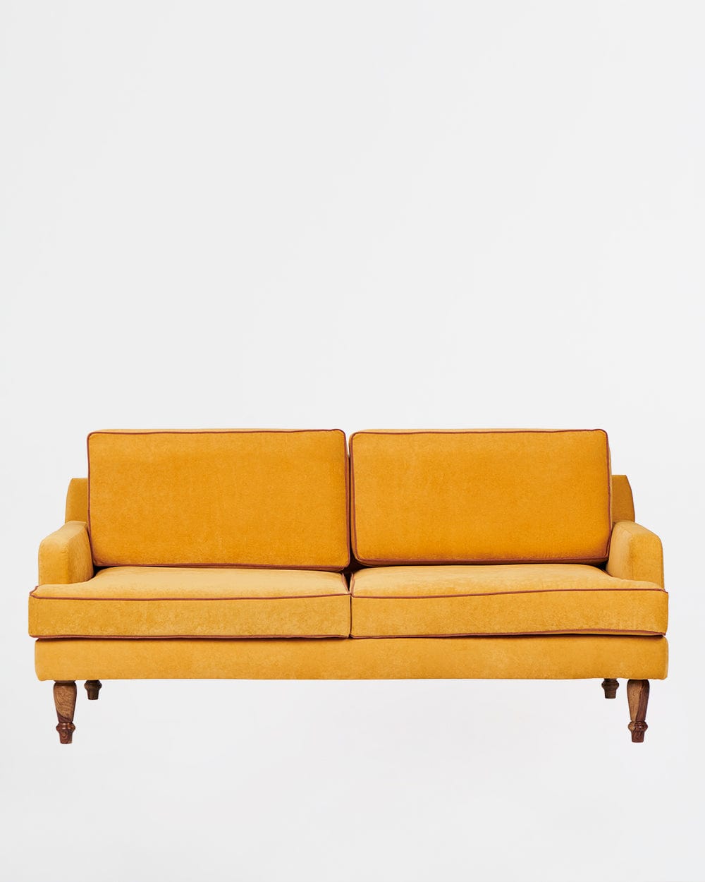 Chumbak Nawaab Couch - 3 Seater, Velvet Mustard