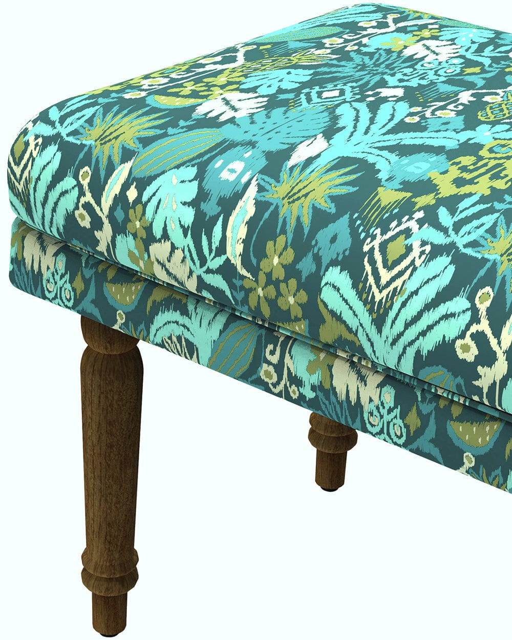 Chumbak Nawaab Bench - Tropical Ikkat Green