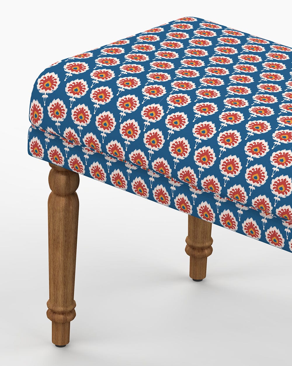 Chumbak Nawaab Bench Small - Blue Ikkat