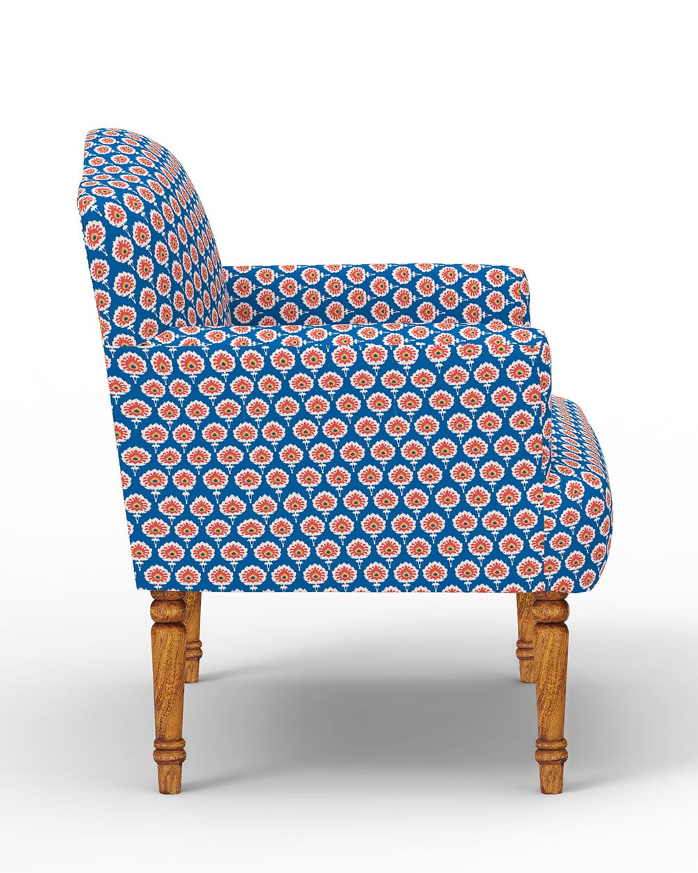 Chumbak Nawaab Arm Chair - Blue Ikkat