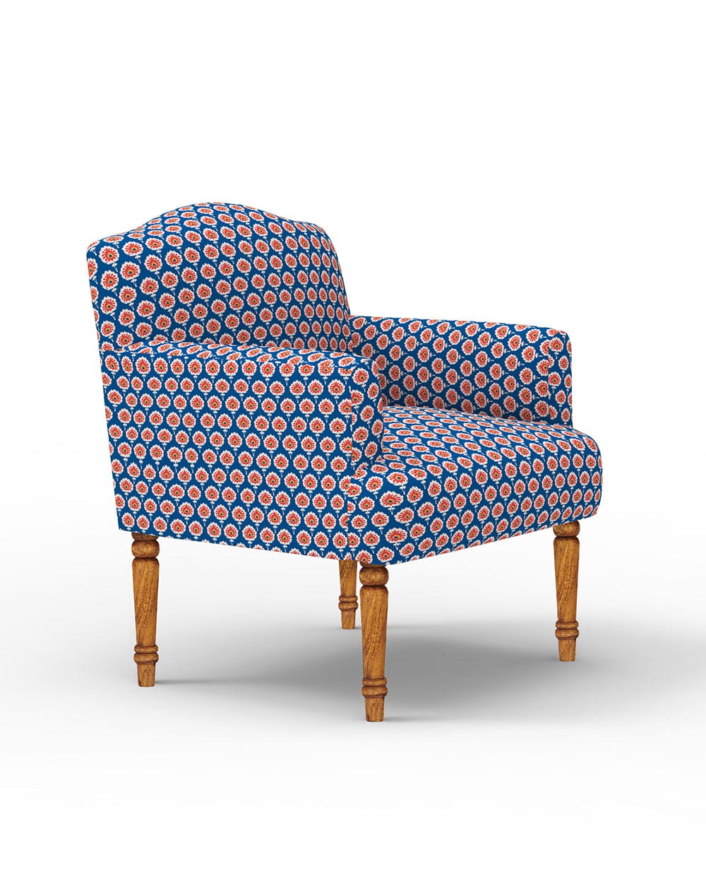 Chumbak Nawaab Arm Chair - Blue Ikkat