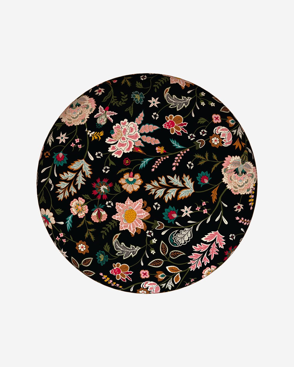 Chumbak Bohemian Ottoman - Bohemian Paisleys Black