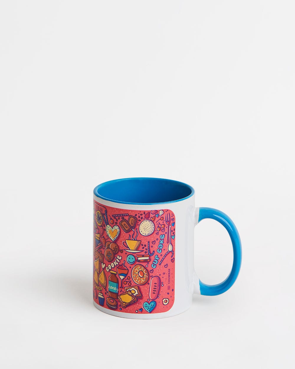 Chumbak Lunch Breaks Mugs Gift Set- Blue