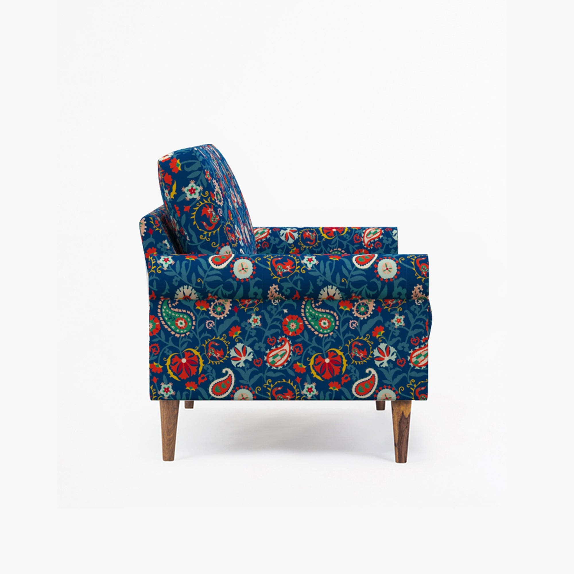 Chumbak Colonial Couch 3 Seater India Paisleys Blue