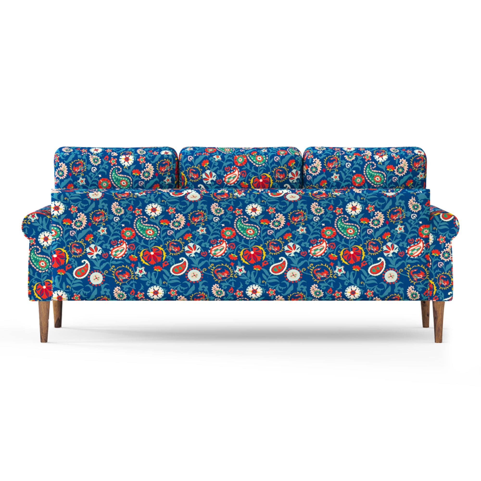 Chumbak Colonial Couch 3 Seater India Paisleys Blue