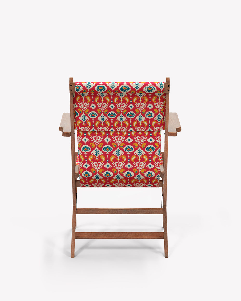 Bistro Folding Chair Red Ikkat