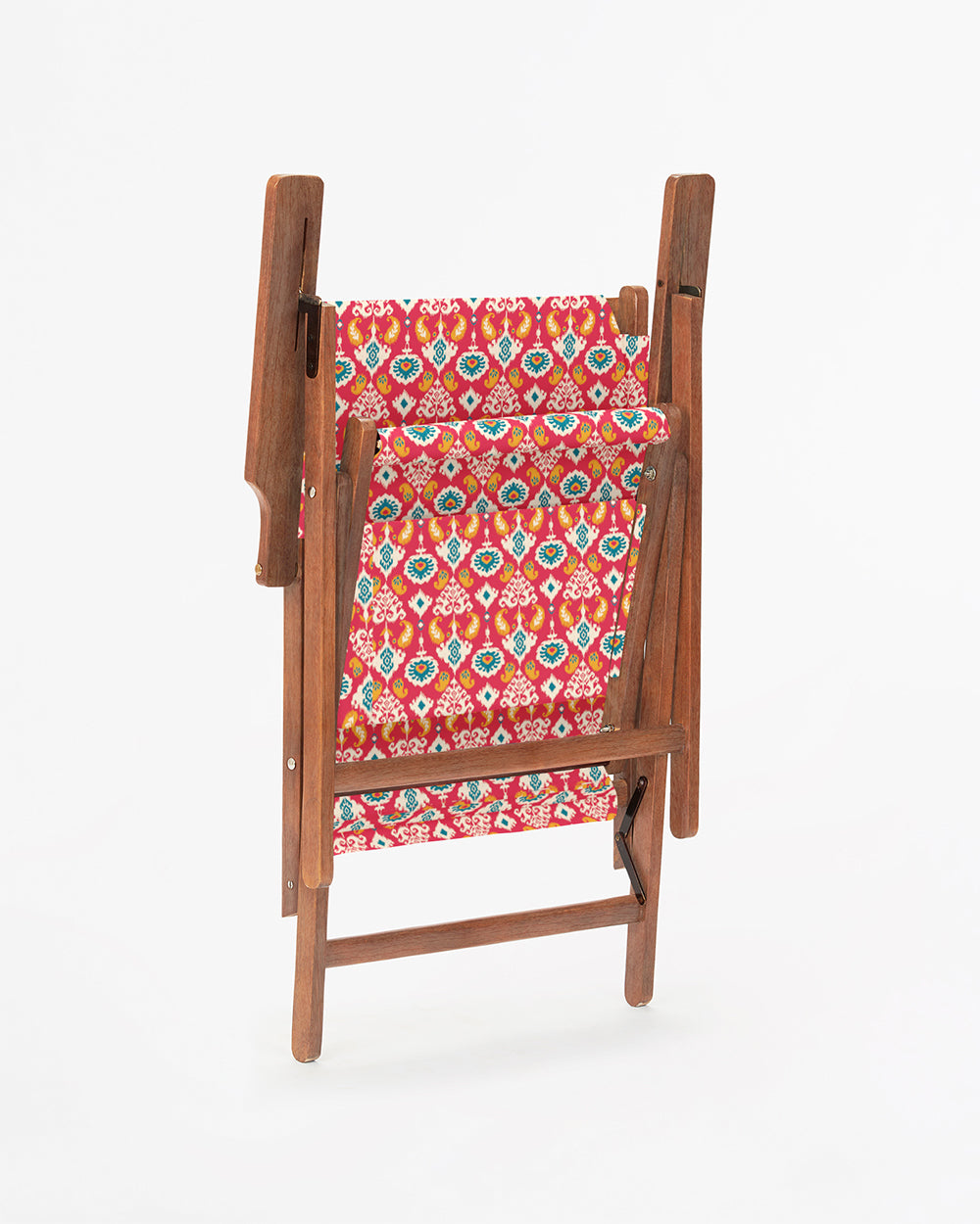 Bistro Folding Chair Red Ikkat