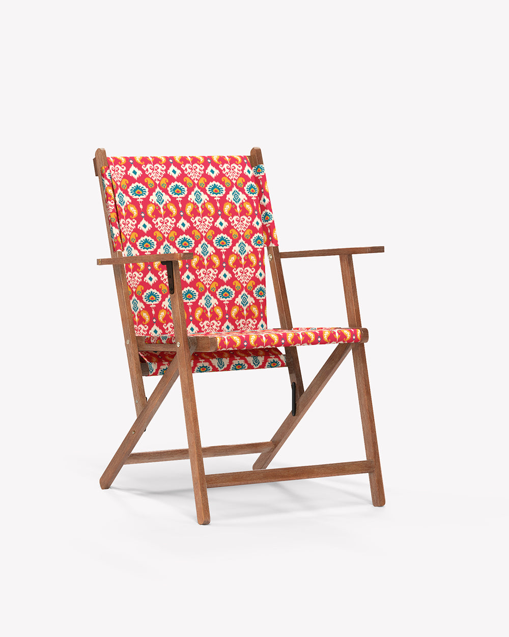 Bistro Folding Chair Red Ikkat