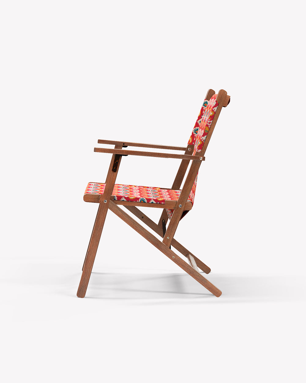 Bistro Folding Chair Red Ikkat